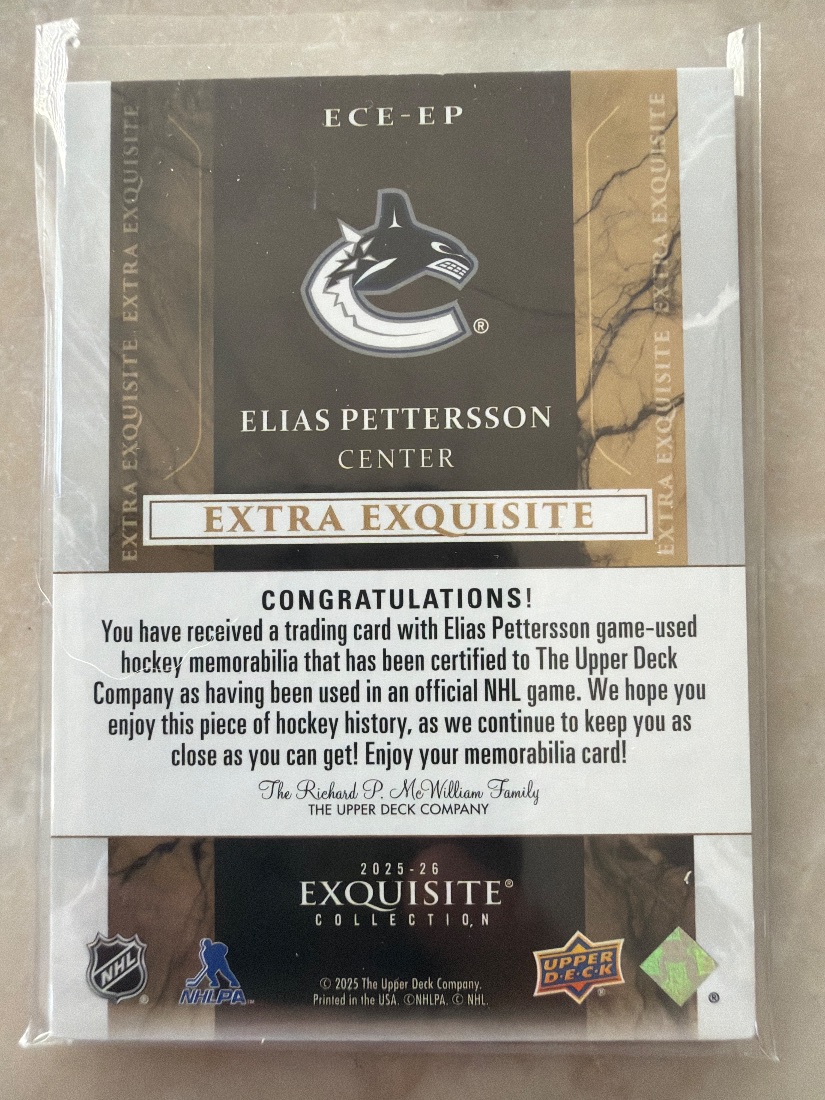 Elias Pettersson back